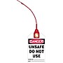 Accuform Loop 'n Lock Tie Tags, DANGER UNSAFE DO NOT USE, RP-Plastic, 10/Pack (TAK613)~#|#~s0952539_sc7