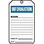 Accuform Safety Tag, INFORMATION, 5 3/4" x 3 1/4", RP-Plastic, 25/Pack (TRS241PTP)~#|#~s0952714_sc7