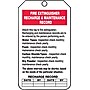 Accuform Safety Tag, FIRE EXTINGUISHER RECHARGE & MAINTENANCE RECORD, 5 3/4"x3 1/4", Plastic, 25/Pack (TRS211PTP)~#|#~s0952734_sc7