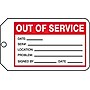Accuform Production Control Tag, OUT OF SERVICE, 5 3/4" x 3 1/4", RP-Plastic, 25/Pack (MMT330PTP) ~#|#~s0952743_sc7