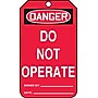 Accuform Safety Tag, DANGER DO NOT OPERATE, 5 3/4" x 3 1/4", RP-Plastic, 25/Pack (MDT250PTP)~#|#~s0952753_sc7