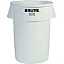 Rubbermaid Brute Rubber Trash Can with no Lid, White, 10 gal. (FG261000 WHT)~#|#~s0965502_sc7
