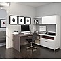 Bestar Pro-Linea 71"W L-Desk with Hutch, White & Bark Grey (120882-47)~#|#~s0968754_sc7