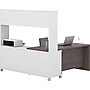 Bestar Pro-Linea 71"W L-Desk with Hutch, White & Bark Grey (120882-47)~#|#~s0968756_sc7