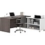 Bestar Pro-Linea 71"W L-Desk, White & Bark Grey (120885-47)~#|#~s0968800_sc7