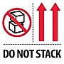 Tape Logic Labels, "Do Not Stack", 4" x 4", Red/White/Black, 500/Roll (IPM324)~#|#~s0979714_sc7