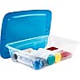 Staples 28 QT Plastic Underbed Flat lid tote (28759)~#|#~s0983560_sc7