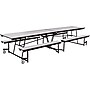 National Public Seating Laminate Mobile Fixed Bench Cafeteria Table, 56"D x 145"W, Gray (MTFB12GY)~#|#~s1005137_sc7