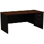 Lorell Modular Right Single Pedestal Desk, Black/Walnut, 30"Dx66"W~#|#~s1012909_sc7