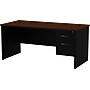 Lorell Modular Right Single Pedestal Desk, Black/Walnut, 30"Dx66"W~#|#~s1012910_sc7