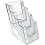 Azar Brochure Holder, 4.25" x 10", Vertical, Table Top, Clear, Plastic, 2/Pack (252388)~#|#~s1023831_sc7