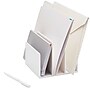 Poppin Fin 3 Compartment Plastic File Organizer, White (102742)~#|#~s1031635_sc7