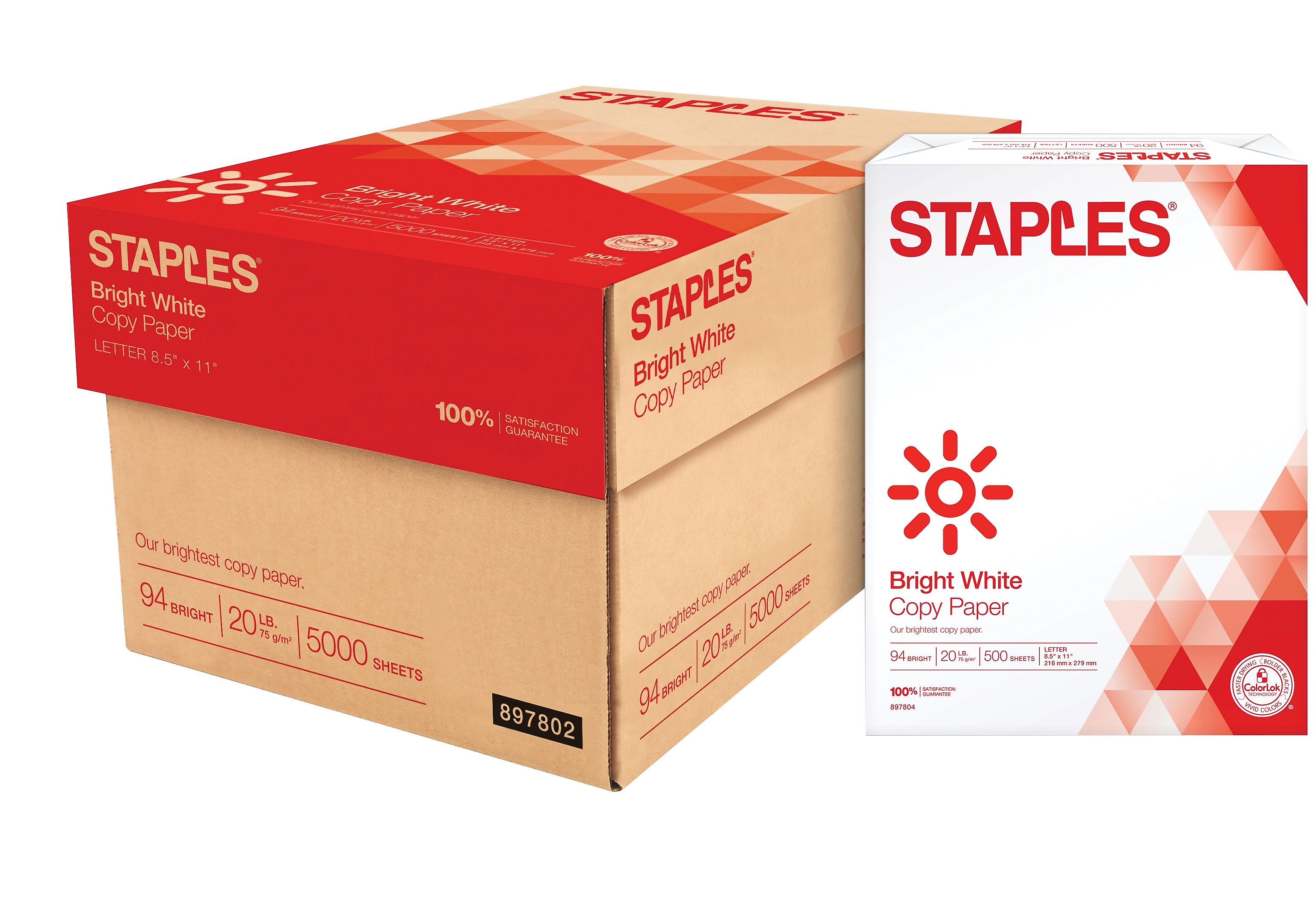 Staples select 8 5 x 11 copy paper 20 lbs 94 brightness 500 rm 10 rm