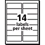 Avery EcoFriendly Address Laser/Inkjet Label, 1-1/3" x 4", White, 14 Labels/Sheet, 100 Sheets/Pack (48462)~#|#~s1064530_sc7