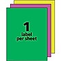 Avery(R) High-Visibility Shipping Labels 05935, Neon Assorted, 8-1/2" x 11", Pack of 100~#|#~s1064604_sc7