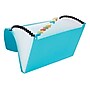 Staples® Plastic Expandable Reinforced 13 Pocket File, Letter Size, Teal~#|#~s1075481_sc7
