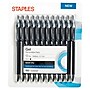 Staples® Quick Dry Gel Pens Medium 0.7mm Black 12pk [51070]~#|#~s1077438_sc7
