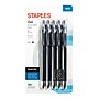 Staples® Quick Dry Gel Pens Medium 0.7mm, Black, 5pk (51067)~#|#~s1077447_sc7