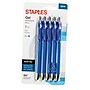 Staples® Quick Dry Gel Pens Fine 0.5mm, Blue, 5pk (51065)~#|#~s1077456_sc7