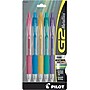 Pilot G2 Metallics Retractable Gel Pens, Fine Point, Assorted Ink, 5/Pack (34404)~#|#~s1078333_sc7