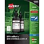 Avery UltraDuty GHS Labels for Pigment-Based Inkjet Printers, Waterproof, 2" x 2", 600/Box (60526)~#|#~s1084902_sc7