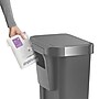 simplehuman Plastic Step Trash Can, Gray And Silver, 12 Gal. (CW1386)~#|#~s1100520_sc7