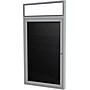 Ghent 1-Door Enclosed Letter Board with Headliners, 24"W x 36"H (PAB2-BK)~#|#~s1105179_sc7