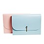 Staples Fashion Plastic 7-Pocket Reinforced Folder, Letter Size, Blush/Blue (51803)~#|#~s1109566_sc7