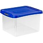 Bankers Box Heavy Duty Locking File Totes, Letter/Legal Size, Blue/Clear (0086201)~#|#~s1111456_sc7