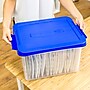 Bankers Box Heavy Duty Locking File Totes, Letter/Legal Size, Blue/Clear (0086201)~#|#~s1111459_sc7