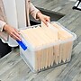 Bankers Box Heavy Duty Locking File Totes, Letter/Legal Size, Blue/Clear (0086201)~#|#~s1111460_sc7