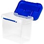 Bankers Box Heavy-Duty Plastic Portable File Storage Box, Letter Size, Blue/Clear (0086301)~#|#~s1111466_sc7