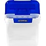 Bankers Box Heavy-Duty Plastic Portable File Storage Box, Letter Size, Blue/Clear (0086301)~#|#~s1111470_sc7