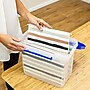 Bankers Box Heavy-Duty Plastic Portable File Storage Box, Letter Size, Blue/Clear (0086301)~#|#~s1111471_sc7