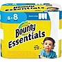 Bounty Essentials Select-A-Size Paper Towel, 2-Ply, White, 83 Sheets/Roll, 6 Big Rolls/Carton (74651)~#|#~s1123110_sc7
