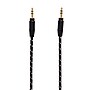 Staples Braided 3.5mm Auxiliary Audio Cable, 6 ft., Black/Silver~#|#~s1127213_sc7