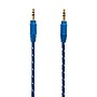 Staples Braided 3.5mm Auxiliary Audio Cable, 6 ft., Blue/Silver~#|#~s1127217_sc7