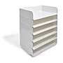 TRU RED™ Side Load Stackable Plastic Letter Tray, White, 6/Pack (TR55330)~#|#~s1149296_sc7