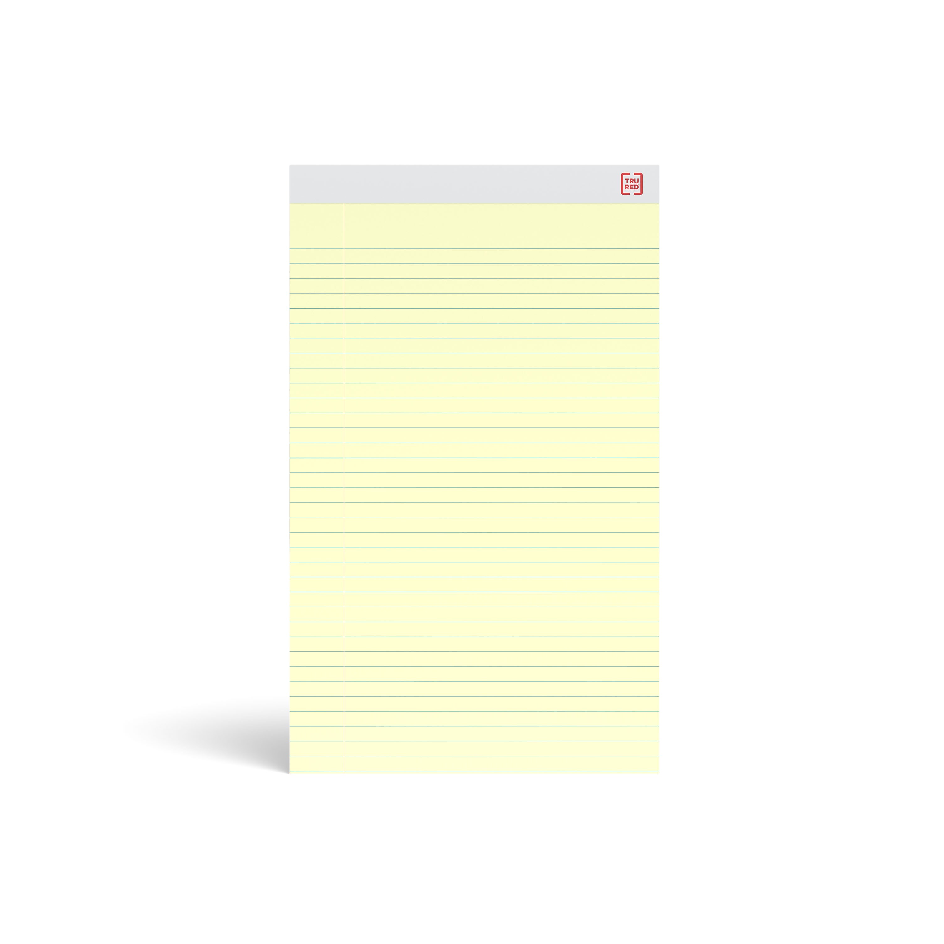 Staples Notepads 8.5" x 14" Wide Yellow 50 Sheets/Pad 12 Pads/PK (26830