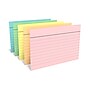 TRU RED™ 4" x 6" Index Cards, Lined, Assorted Colors, 100/Pack (TR51015)~#|#~s1185093_sc7