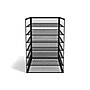 TRU RED™ 6-Compartment Metal Mesh File Organizer, Matte Black (TR57565)~#|#~s1191680_sc7