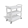 Staples 3-Shelf Plastic/Poly Mobile Utility Cart with Swivel Wheels, Gray (61257)~#|#~s1196022_sc7