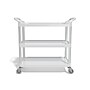 Staples 3-Shelf Plastic/Poly Mobile Utility Cart with Swivel Wheels, Gray (61257)~#|#~s1196023_sc7