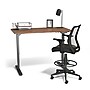 Staples Essentials Fabric Drafting Stool with Backrest and Footrest, Black (UN59384)~#|#~s1198884_sc7