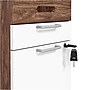 Union & Scale™ Essentials 2-Drawer Mobile Vertical File Cabinet, Letter/Legal, Lockable, 24.2"H x 15.5"W x 21"D, White/Espresso~#|#~s1201587_sc7