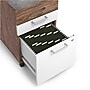 Union & Scale™ Essentials 2-Drawer Mobile Vertical File Cabinet, Letter/Legal, Lockable, 24.2"H x 15.5"W x 21"D, White/Espresso~#|#~s1201589_sc7