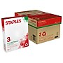 Staples 30% Recycled 8.5" x 11" 3-Hole Punch Copy Paper, 20 lbs., 92 Brightness, 500/Ream,10 Reams/Carton (112370)~#|#~s1203236_sc7