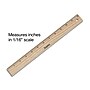 Staples 12" Wooden Standard Imperial Scale Ruler, Wooden (51881-CC)~#|#~s1206565_sc7