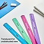 Staples 12" Shatterproof Ruler, Assorted Translucent Colors, Plastic (51883)~#|#~s1206585_sc7