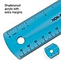 Staples 12" Shatterproof Ruler, Assorted Translucent Colors, Plastic (51883)~#|#~s1206586_sc7